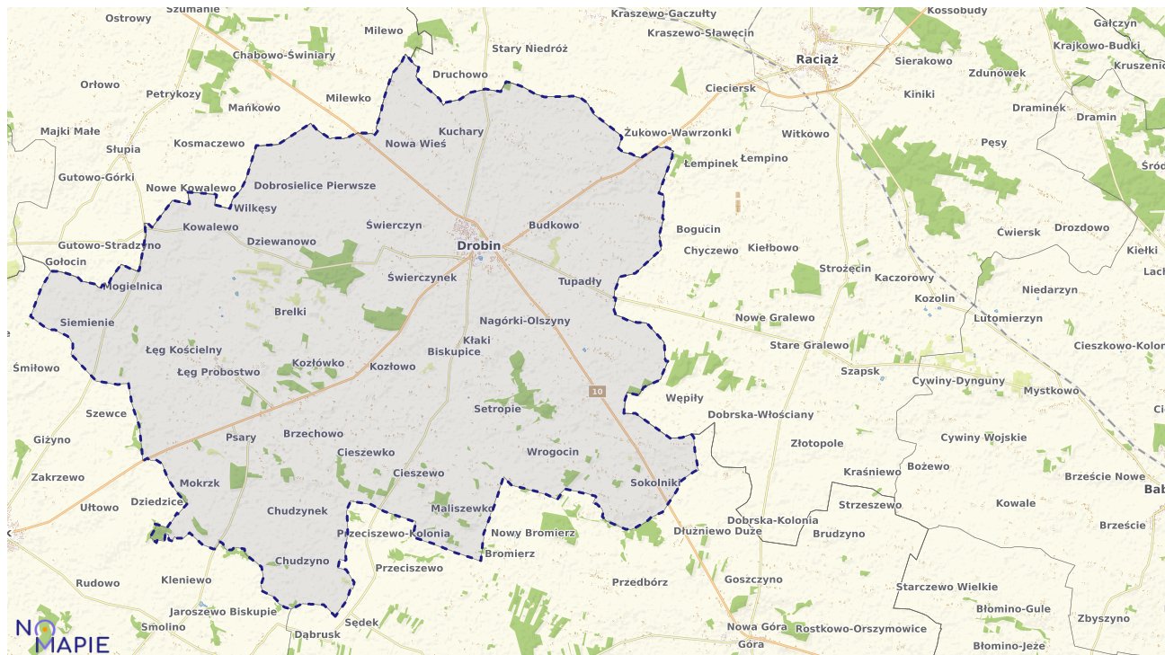 Mapa wyborów do sejmu Drobin